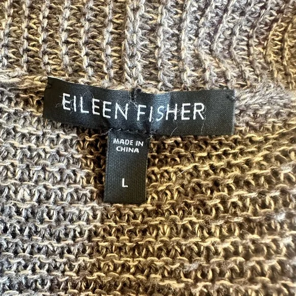 Eileen Fisher tan long cardigan, 100% linen, size large - Picture 3 of 6